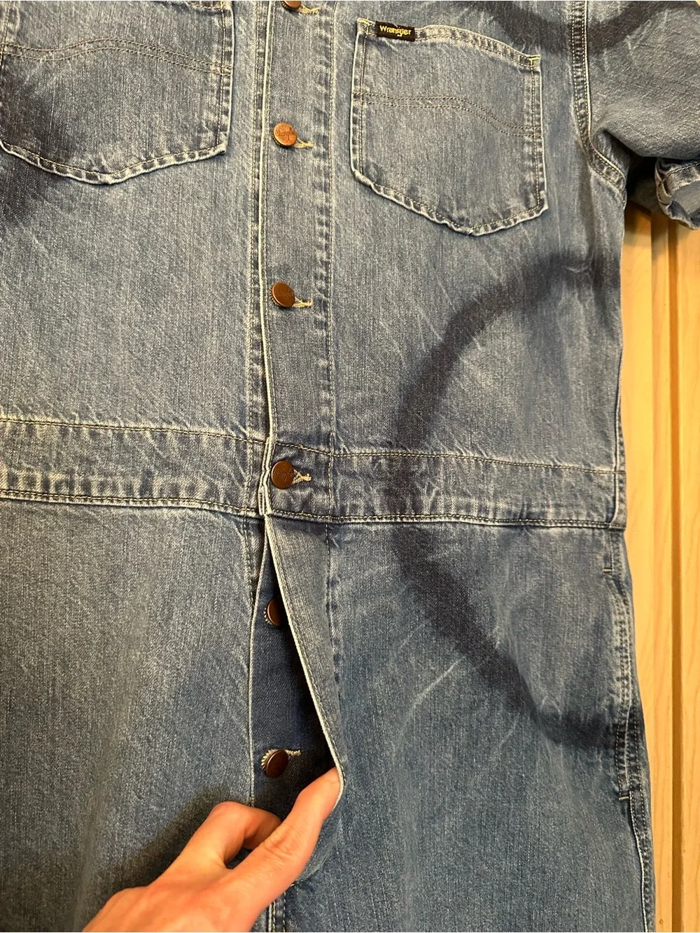 Wrangler Blue Tie-Dye Denim Coveralls